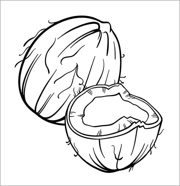 Trái dừa xanh mát mang lại cảm giác dễ chịu cho bé trong lúc tập tô