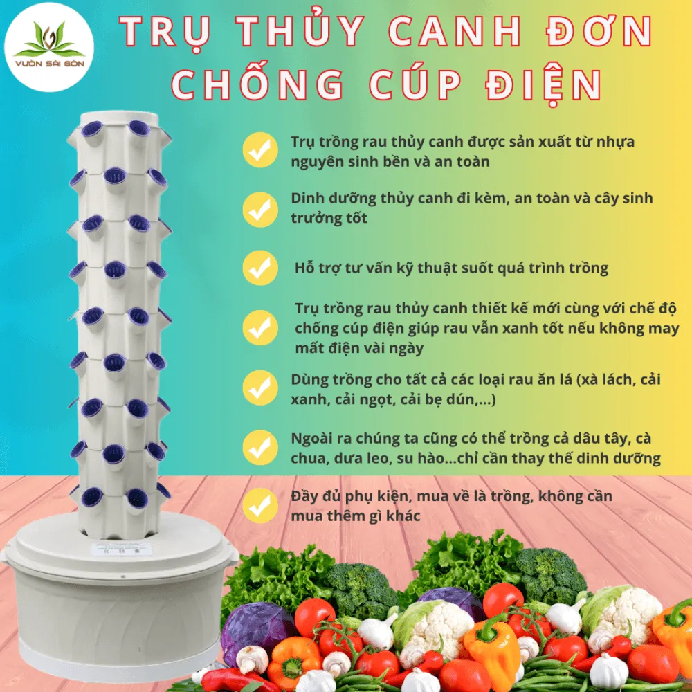 Cơ chế giữ nước thông minh giúp rau luôn xanh tốt ngay cả khi mất điện