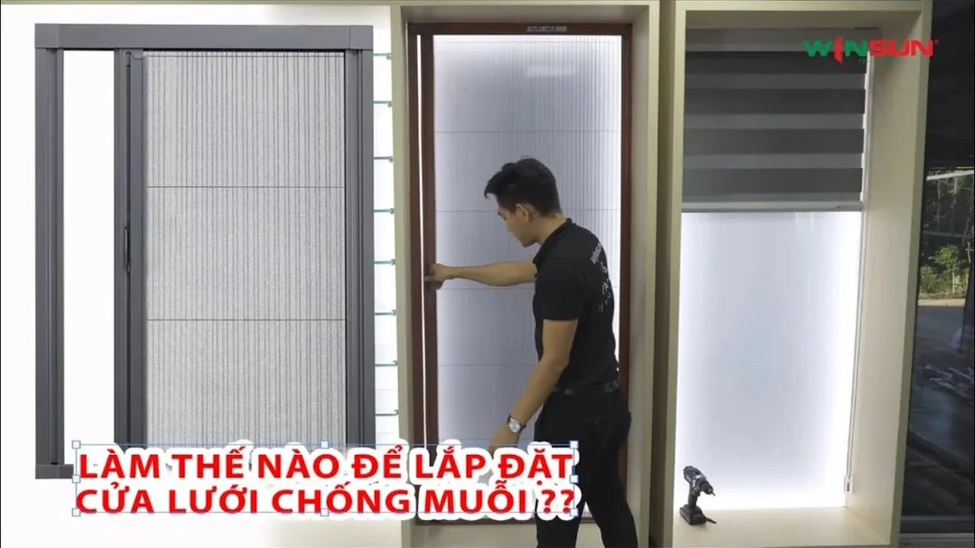 Video hướng dẫn lắp đặt cửa lưới chống côn trùng cho khu vực cửa đi