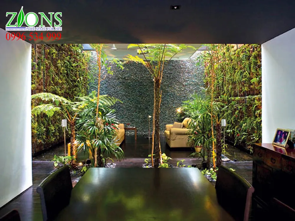 Tường cây cho nhà ống