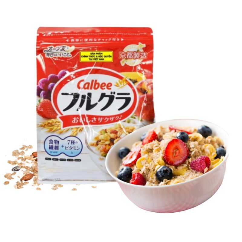 ngũ cốc trái cây calbee Bữa Sáng Dinh Dưỡng Chuẩn Nhật Bản