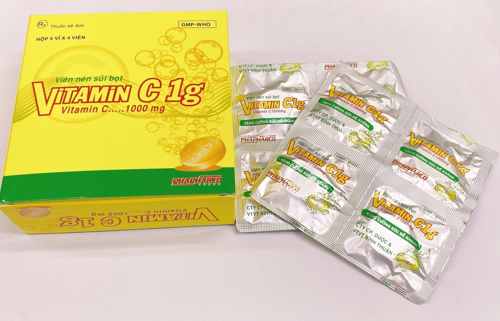 Viên nén sủi bọt vitamin c1g hỗ trợ tăng đề kháng năm 2026