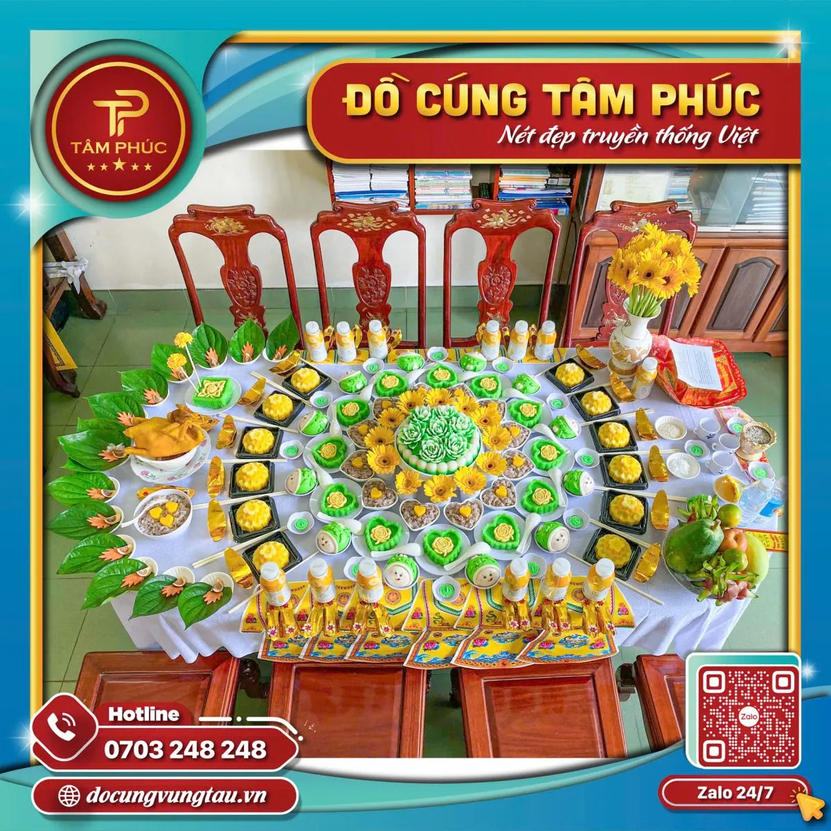 Bày trí mâm cúng khoa học giúp không gian lễ thêm trang nghiêm