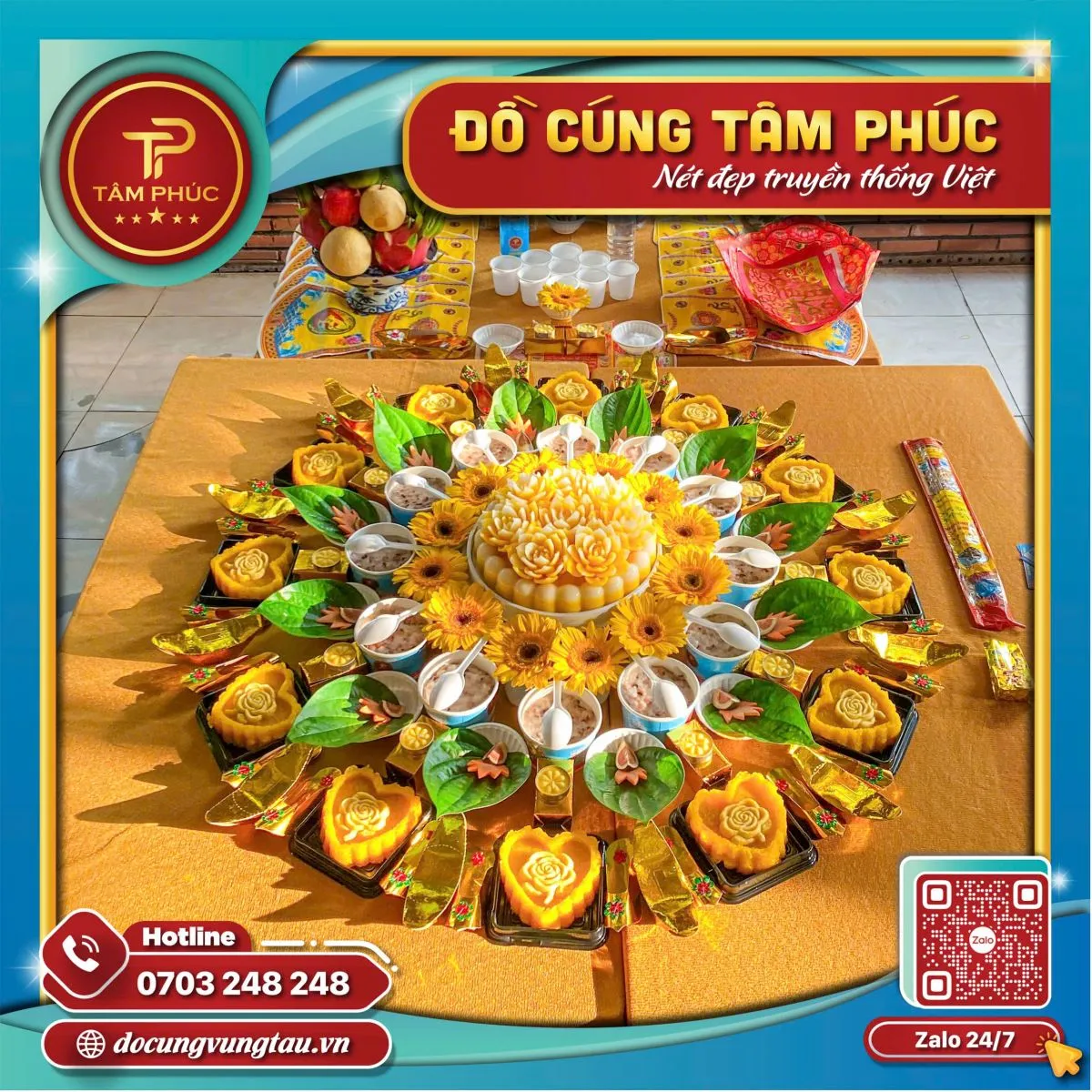 Mẫu mâm cúng đầy tháng trọn gói chuyên nghiệp tại Vũng Tàu